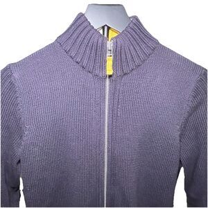 Lands’ End Women’s Full Zip Cotton Sweater Jacket P XS (2-4)